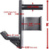 SYL Fitness J-Hooks for Squat/Power Rack, Heavy Duty Barbell Holder with UHMV Pads, Available in 2"x2" and 3"x3"