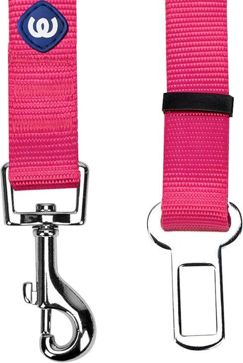 Blueberry Pet Classic Seat Belt Tether for Dogs & Cats, French Pink, Durable Safety for Car Rides, Heavy Duty Leashes