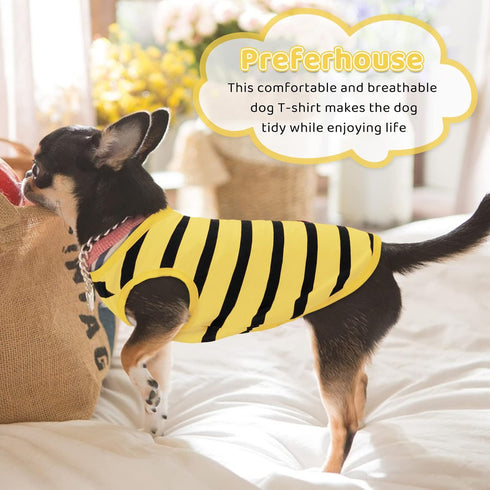 Pet Dog Striped T-Shirt - Cotton Vest for Small and Medium Dogs, Spring Summer Apparel