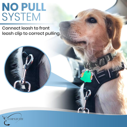 Dog Harness No-Pull Pet Harness - Adjustable Outdoor Vest for All Sized Dogs in Orange
