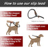 PetiFine 6FT Reflective Slip Lead Dog Leash, Heavy Duty Adjustable Nylon Rope for Small to Large Dogs, Grey