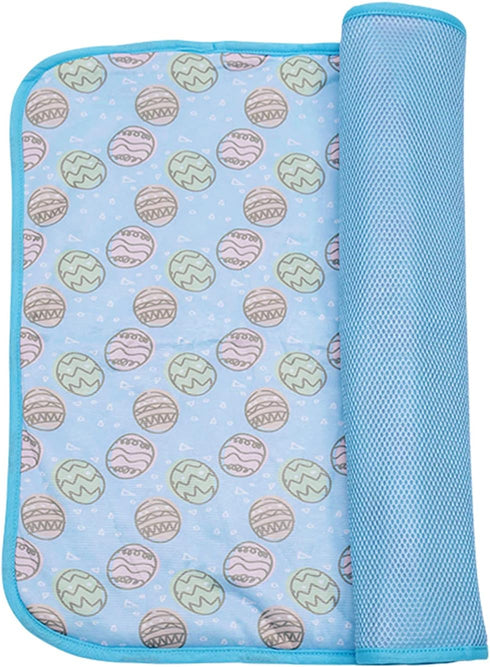SEIS Dog Ice Pad - Ice Silk Cats Kennel Mat, Breathable Summer Cooling Pad (Blue, S)