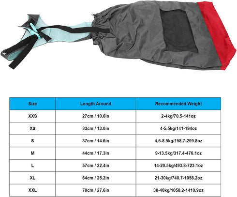 Paralyzed Pets Drag Bag, Durable Drag Bags for Paralyzed Dogs, Oxford Disabled Dog Drag Bag for Back Legs, Breathable Comfortable Tow Bag Walking Drag Bag for Dog Protects Chest and Limbs(XXS)