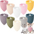 10 Pcs Muslin Cotton Triangle Dog Bandanas Reversible Pet Bibs Scarf Dog