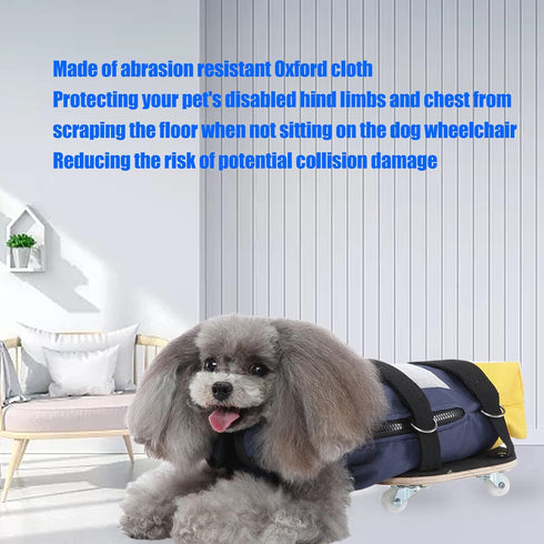 Zerodis Dog Drag Bag, Oxford Cloth Pet Wheelchair for Paralyzed Dogs, Dog Tow Bag for Small Dog Cat (S, Suitable for