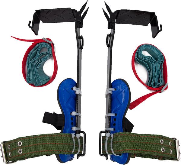 Litong 2 Pack Tree Climbing Gears - Adjustable Spikes with Harness Belt & Non-Slip Pedal Tool