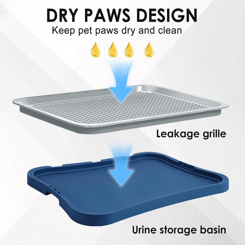 BESTMAN MARINE Pee Pad Holder,Dog Potty Tray with Splash Guard,Indoor Potty for Small Dogs, Waterproof and Easy