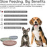 Slow Feeder Dog Bowls, Silicone Slow Feeder for Dogs & Puppies, Dog Puzzle Bowl with Suction Cup for Anxiety Relief, Slow Eating, Dishwasher Fit, for All Breed, Gey