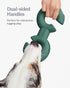 FABLE Twin Falcon Dog Tug Toy, Treat Dispensing with Multiple Cavities for Interactive & Solo Play, Non-Toxic