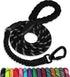 Rope Dog Leash 3 FT, Heavy Duty with Swivel Lockable Hook, Reflective Threads, Padded Handle for Large Medium Dogs