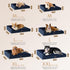EHEYCIGA XL Memory Foam Dog Bed, Orthopedic Waterproof Egg Crate Couch Bed, Washable Cover, Navy