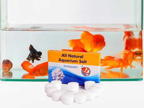 Premium Aquarium Salt, Freshwater Tablets for Aquarium Water Treatments - Essential Supplies (15 Tablets)