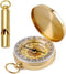 FUTURESTEPS Brass Compass with Solid Brass Whistle - Survival Set - 105 Decibels