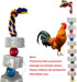 2 Pack Mineral Block Chicken Chewing Toy, KABASI Bird Beak Grinding Calcium Stone with Bells, Chicken Coop Accessories