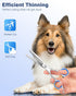 Furry Grooming Scissors Set, 5CR 6 in 1 Dog Grooming Scissors with Safety Round Heads for Dogs and Cats