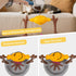 DFQ Cat Slow Feeder, Interactive Cat Puzzle Toy Treat Dispenser - BBQ Campfire Grill Design, Adjustable Rotating Roast