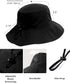 Waterproof Sun UPF 50+ Bucket Hat, UV Protection Packable Brimmed Boonie for Women Men Summer