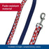 Coastal Pet Ribbon Dog Leash, Durable Fade-Resistant Nylon Material, Red with Paws, 1" x 6'