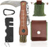 Mushroom Knife with Brush and Foraging Bag Kit, Folding Gardening Knife for Pruning and Harvesting