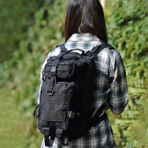 Small Tactical Backpack - Military Bug Out Survival Molle Army Go Bag for Hunting, Gym, Hiking, Camping (30L Green)