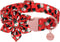 Christmas Dog Collar with Flower, Comfortable Collar for Puppy Girl Boy Dog or Cat, Durable Metal Buckle, XS, Neck