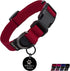 Small Dog Collar for Girl Boy, Cotton Collar for Mini Dogs, Extra Small with Buckle, D-Ring, Removable Tag (9.8"-15.7"