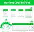 Gym Equipment Workout Cards - 62 Exercise Cards Deck, 5" x 3.5" Fitness Guide for Women & Men at Home or Gym