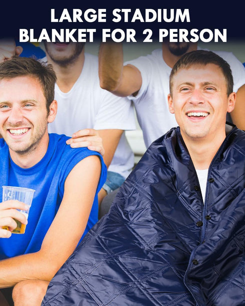 Outdoor Camping Blanket, Fleece Waterproof Stadium Blanket with Portable Bag, Lightweight for 2 People, Cold Weather,