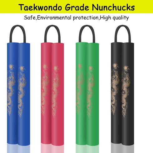 Nunchucks Cord Nunchakus, Safe Foam Rubber Training Nunchucks for Kids & Beginners (2PCS)