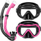 Snorkeling Gear for Adults - 180° Panoramic View Snorkel Mask Set, 100% Food-Grade Silicone, Anti-Fog, Anti-Leak Diving