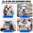 2pcs Dog Grooming Brush, Pet Shampoo Bath Brush Dog Grooming Shedding Brush Soothing Massage Rubber Comb