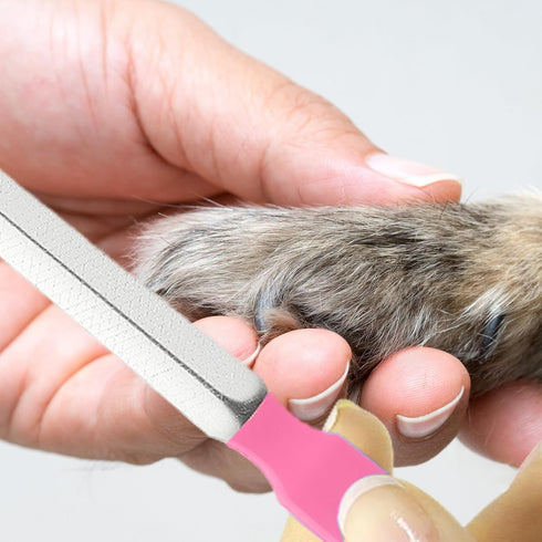 Qulkws Set, 3Pcs (5.5Inch, Small Dog Nail File Professional Nail Grooming Tool, Metal Emery Boards, Pet Filer for Small