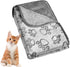 Pet Blanket for Dogs and Cats, 24 x 16 Inch Soft Cozy Blanket with Paw Prints for Sofa Bed and Floor