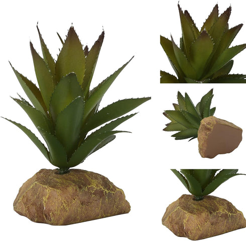 Versatile Artificial Reptile and Aquarium Plants, Gecko Hide, Terrarium, Spider Enclosure Decor, Vivid Reptile Plant