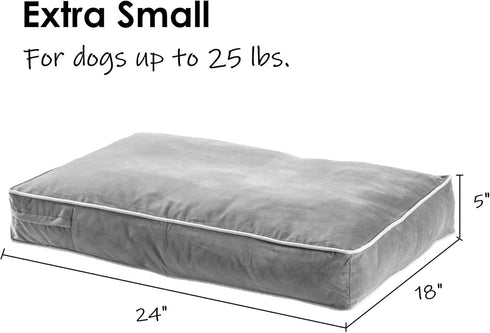 South Pine Porch Buddy Rectangle Pillow Style Dog Bed, Extra Small, Moss, 24" x 18"