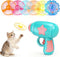 Generic Bamboo Dragonfly Catapult Launcher, Cat Toy Spinning Flying Saucer Launcher, Interactive Cat