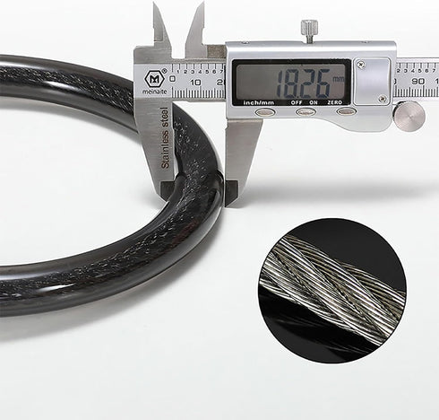 Heavy Duty Bike Lock Cable, 4 Digit Resettable Combination Lock, Portable Code Lock, 16 inches, 2 Pcs