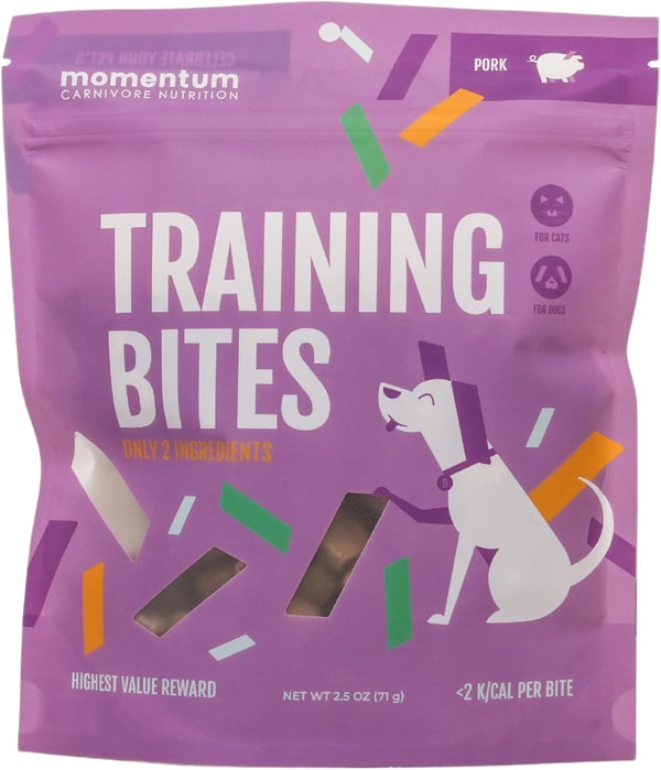 Momentum Carnivore Nutrition Freeze-Dried Pork Training Bites Two Ingredients-Pork Kidney and Heart,