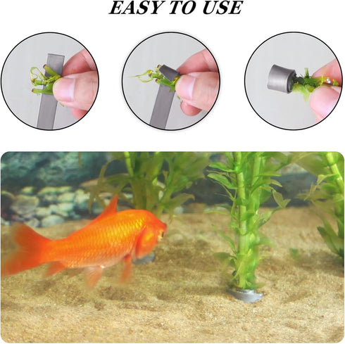 Aquarium Plant Weights Anchors, 30Pcs Metal Anchors, 2.75 Inch Bendable Cuttable Weights for Live Plants