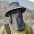 Sun Hat for Men Women - Summer UV Protection Wide Brim Fishing Hat with Face Cover & Neck for Hiking