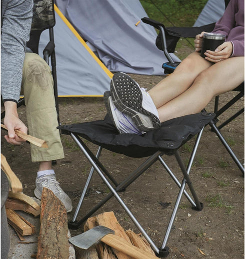 Guide Gear Portable Folding Camping Chair Foot Stool - Black