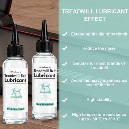 250ml (8.5oz),1000cs 100% 7.8" Treadmill Lubricant for Belt Silicone Oil with Leak-Proof Precision Screw Cap & Reach