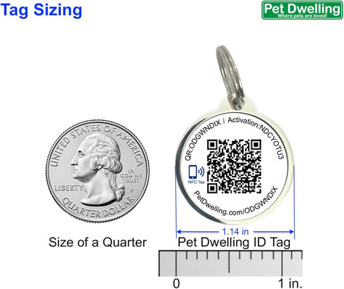 QR & NFC Pet Tag, Easy Scan Instant Location Alerts, Smart AI-Featured Pet Profile for Dogs (Black Paw)