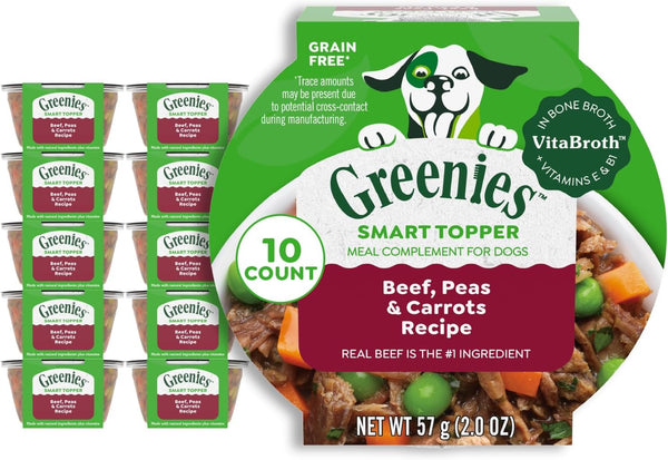 Greenies Smart Topper High Protein Wet Mix-in for Dogs, Beef, Peas &