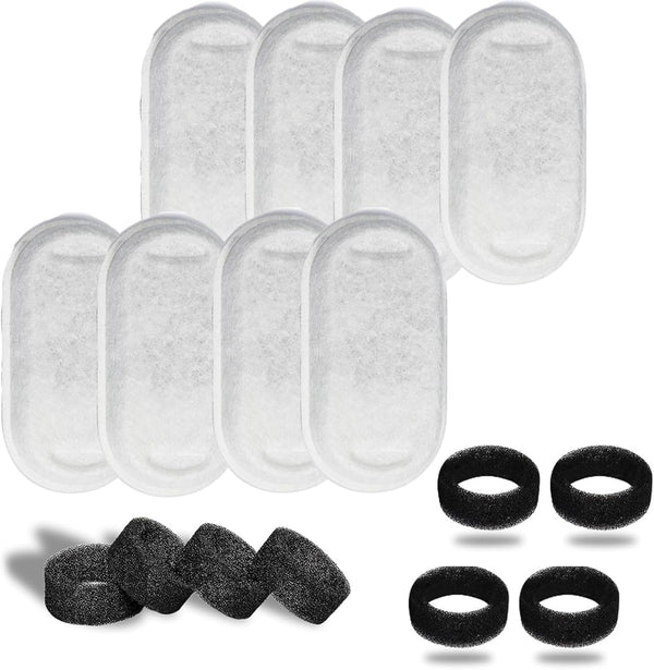 Cat Water Fountain Filters | GPOSY 16 Pack Replacement Filters for Stainless Steel 108oz/3.2L Pet Water Fountain