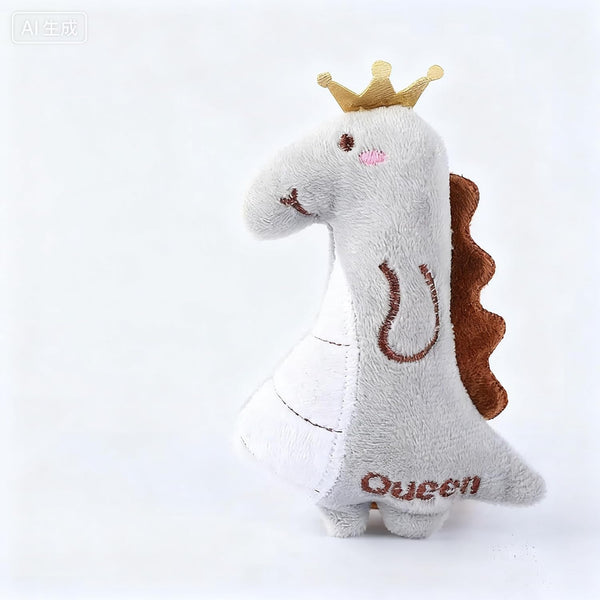 Ripitserndi Cat Toy Interactive Toy Plush Kittens Kitty Dinosaur Shaped Toy, White Cat