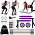 Ultimate Pilates Bar Set with Multiple Resistance Bands, Abdominal Rollers, Squat Machine, Portable Home Gym for Men