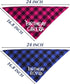 STMK 2 Pack Dog Birthday Bandana, Plaid Triangle Scarf for Birthday Boy Girl Dogs