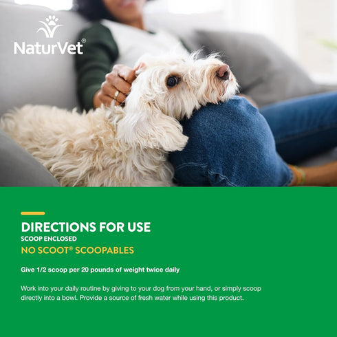 NaturVet Scoopables No Scoot for Dogs, Anal Gland Support Chewable Supplement, 11oz Bag