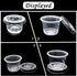 Small Reptile Food Plastic Replacement Cup, 1 oz Worm Water Dish Feeder for Tortoise, Lizard, Bearded Dragon